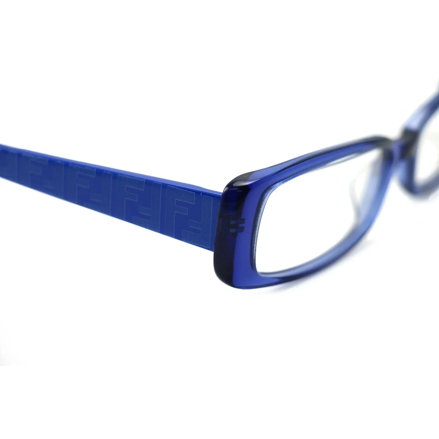 Fendi F906 442 Womens Blue Rectangular Full Rim Eyeglasses Frames 51 x 16 x 135 2