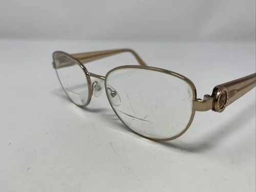 Versace MOD. 1246-B 1052 Gold Eyeglasses Frames 52-17 135 Italy Designer Women 2