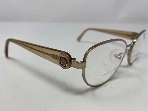 Versace MOD. 1246-B 1052 Gold Eyeglasses Frames 52-17 135 Italy Designer Women 3