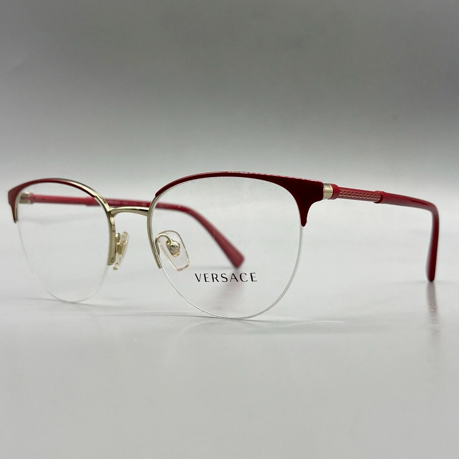 Versace VE1247 1408 Red Cat Eye Eyeglasses Women 52mm Designer Frames NO CASE