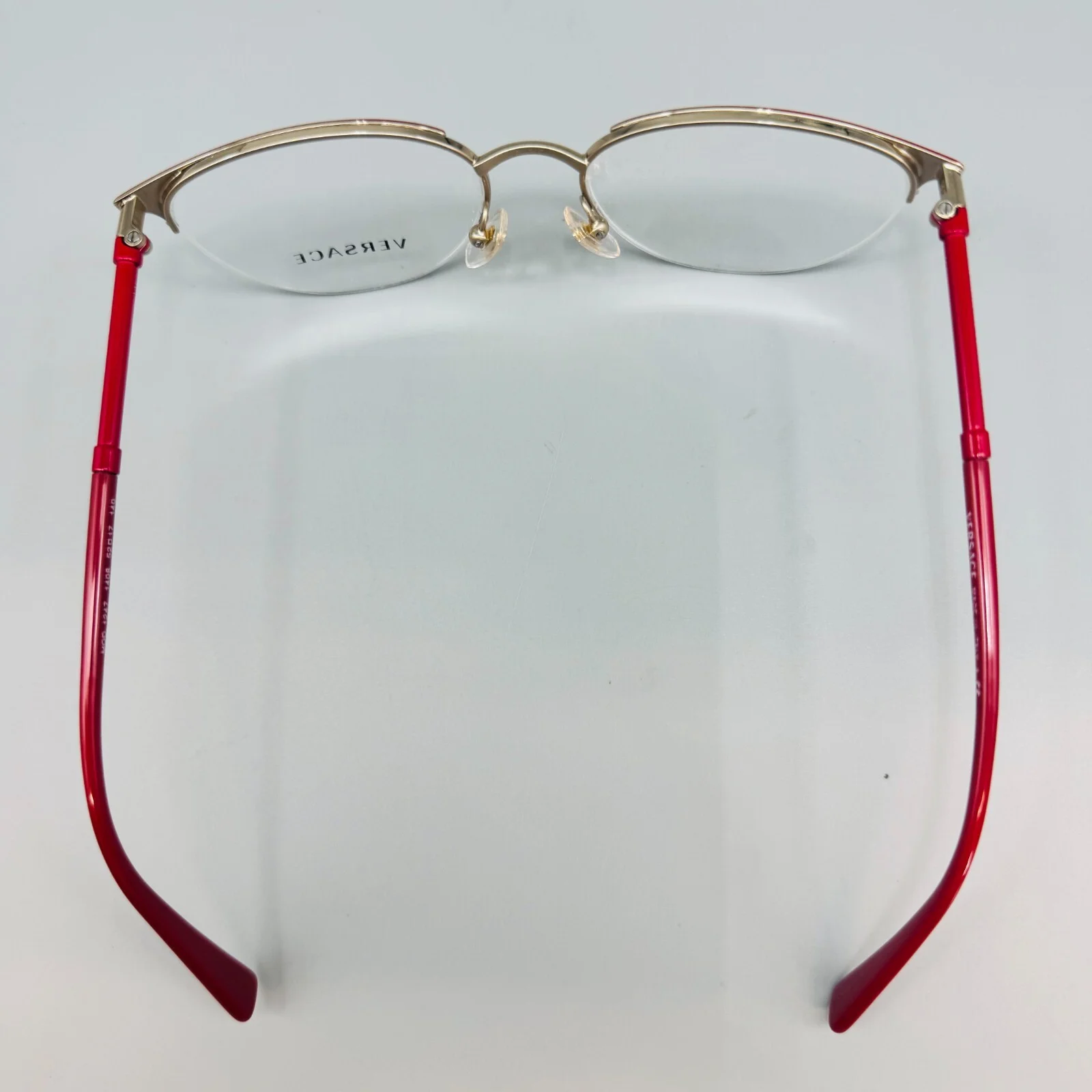 Versace VE1247 1408 Red Cat Eye Eyeglasses Women 52mm Designer Frames NO CASE 2